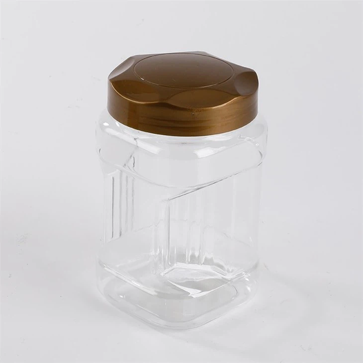 Square Plastic Clear Jars With Lids