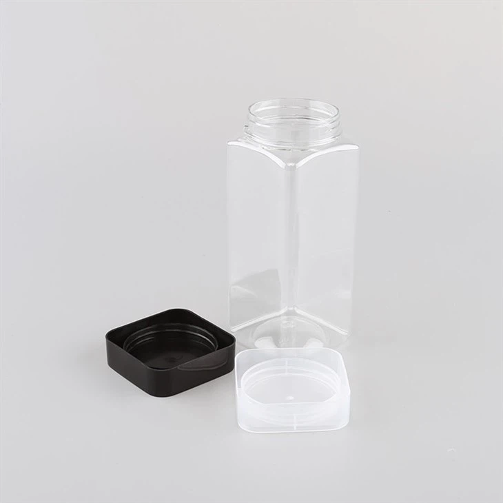 350ml Square Plastic Jars With Lids