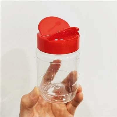 Plastic Spice Shaker With Red Lid