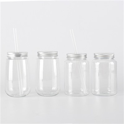 Plastic Mason Jars With Straws