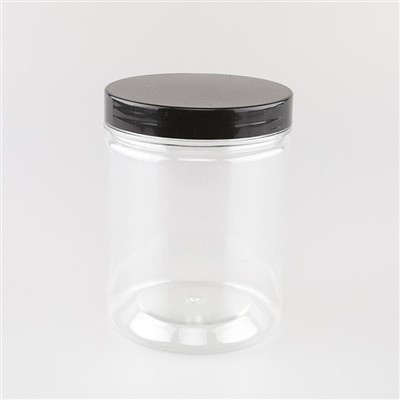 500ml Plastic Black Jars