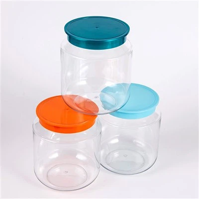 Custom Clear Jars With Plastic Caps 800ml