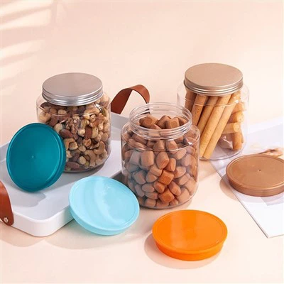 800ml Clear PET Jars With Lids